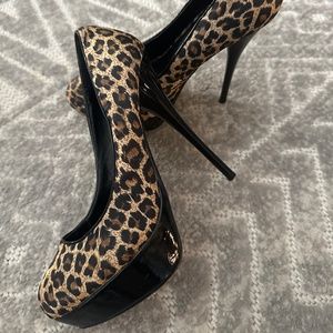 Cheetah stilettos, club, super high heel. 3 for $30.Size 7-7.5